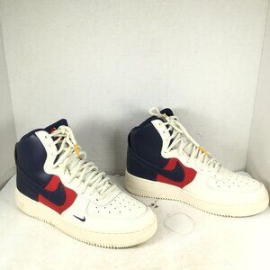 NIKE AIR FORCE 1 HIGH LV8 GS 'MULTI-COLOR' SNEAKERS WHITE BLUE RED SIZE 7 YOUTH
